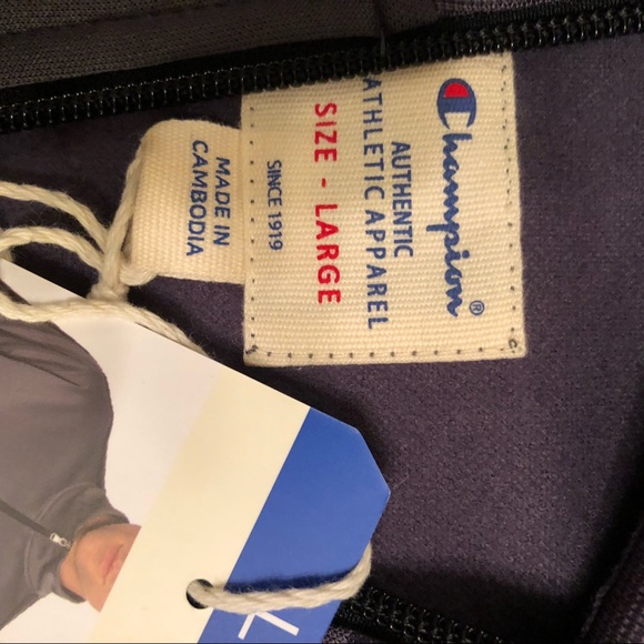 Champion Authentic Men's Full Zip Track Jacket Grey 1244042 size Large - Picture 6 of 12